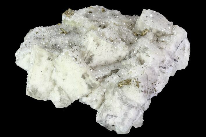 Quartz, Fluorite and Pyrite Crystal Association - Morocco #82790